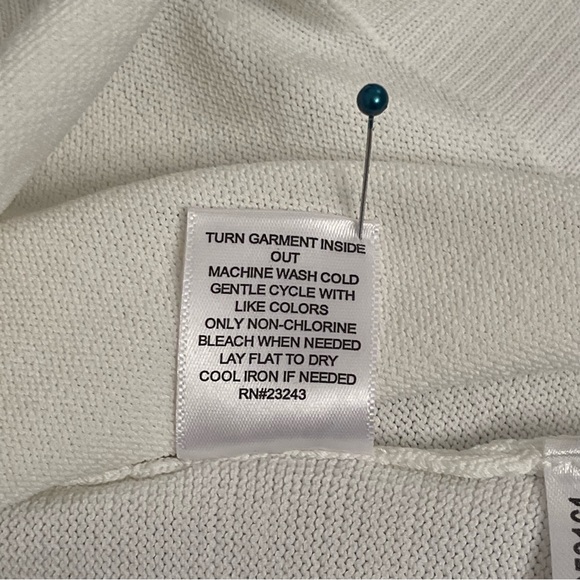 Women's 7th Avenue Design Studio Collared Knit Top M - Picture 4 of 7